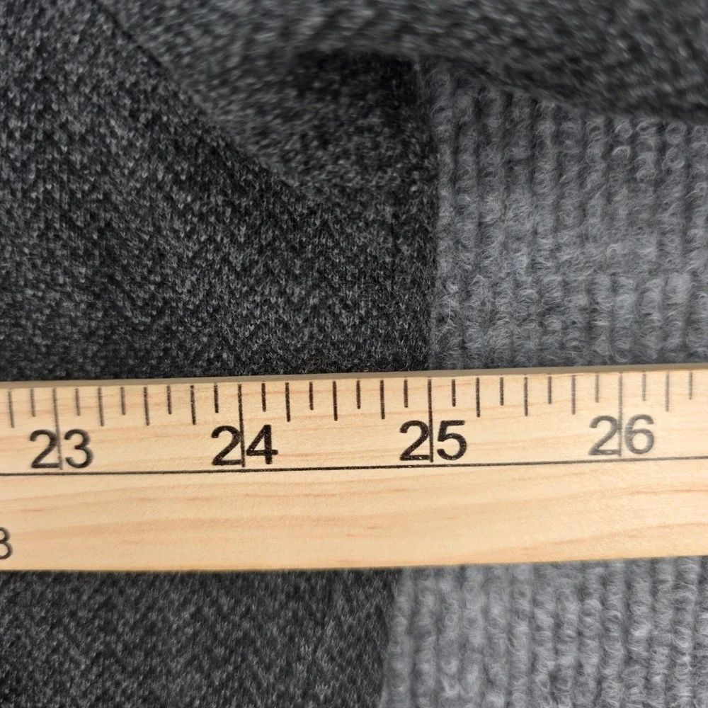 Polo Ralph Lauren Mens XL Charcoal Grey Herringbone Long Sleeve Polo Shirt